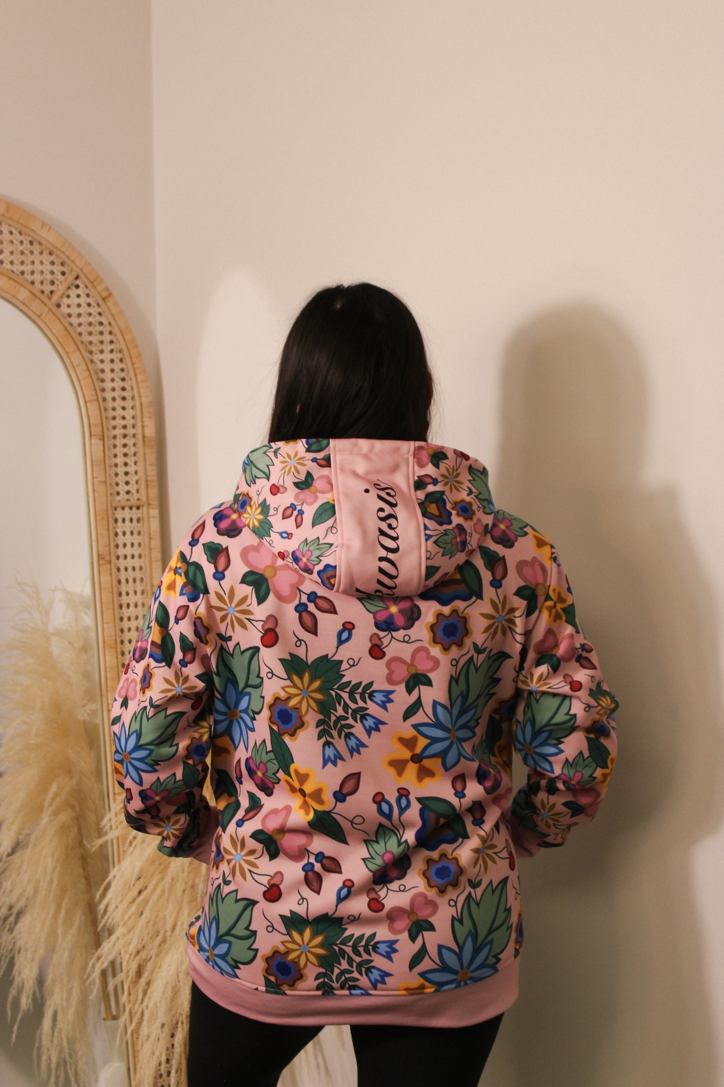 unisex floral pullover hoodie