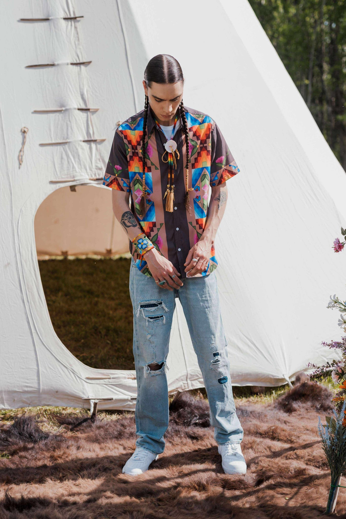Brown Short Sleeve Shirt