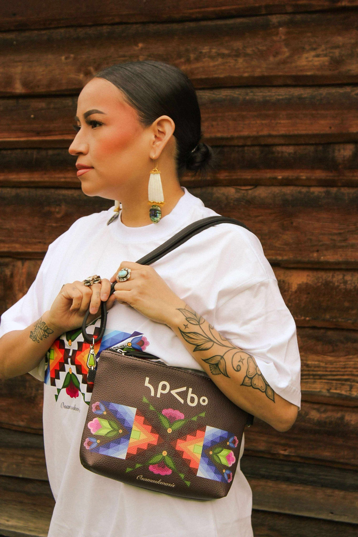 Vegan Leather Cross Body Bag.