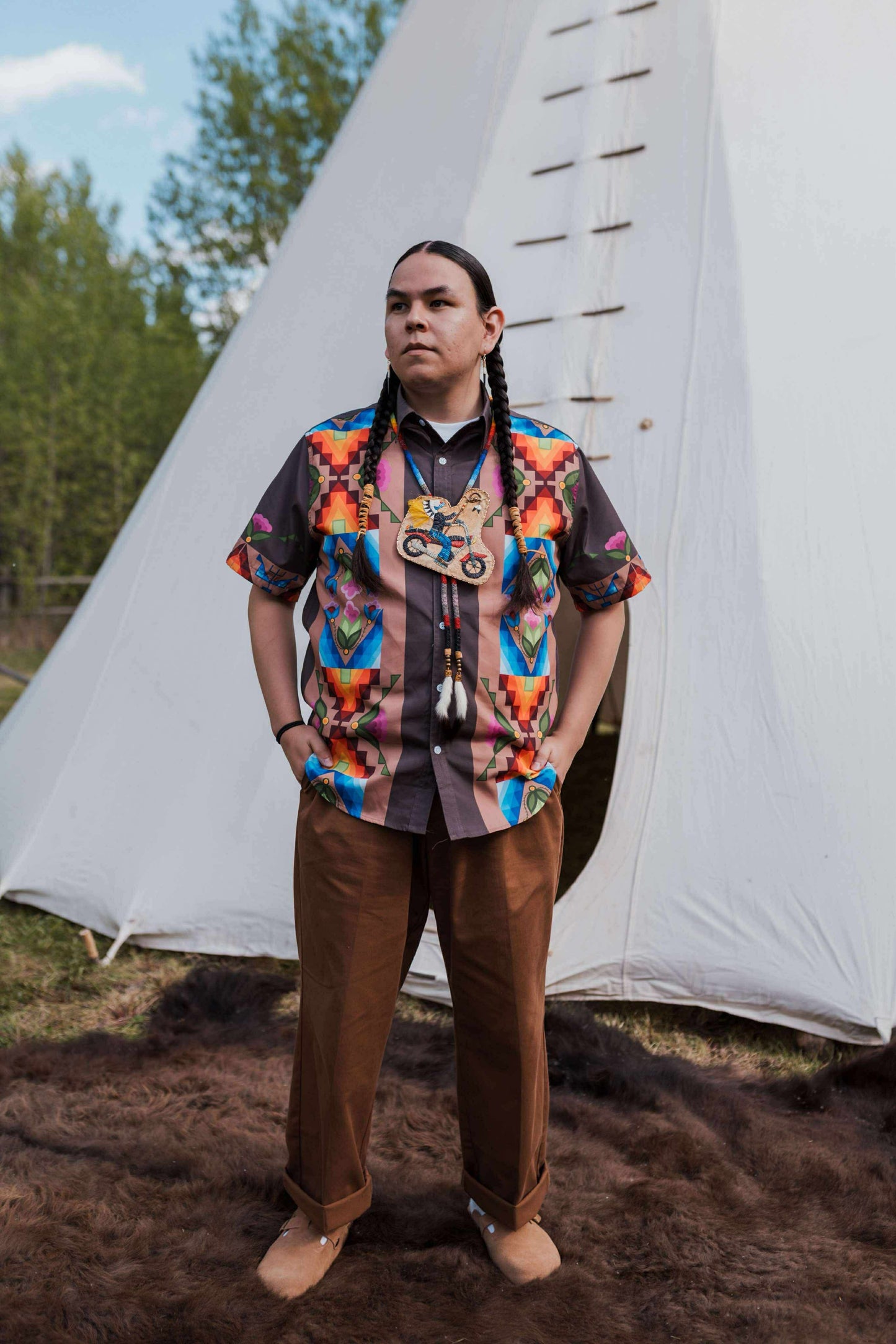 Brown Short Sleeve Shirt