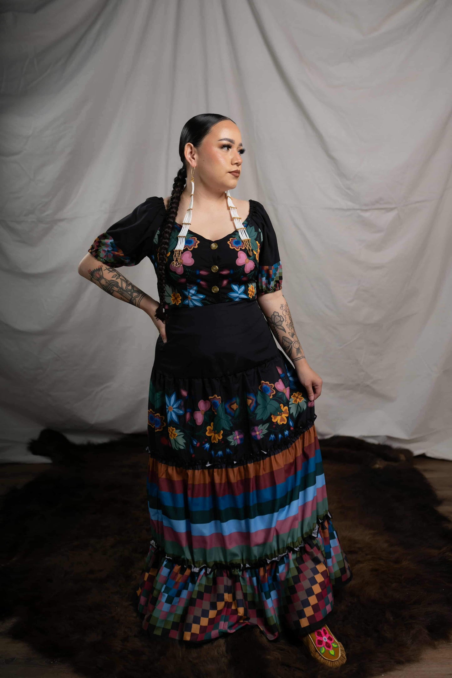 Black 3 tier skirt