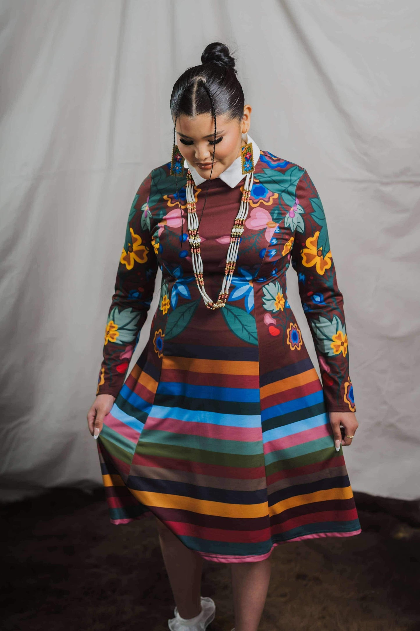 Long Sleeve Collar Dress