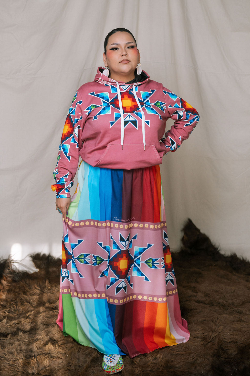 Okichitaw Hoodie 100% Cotton