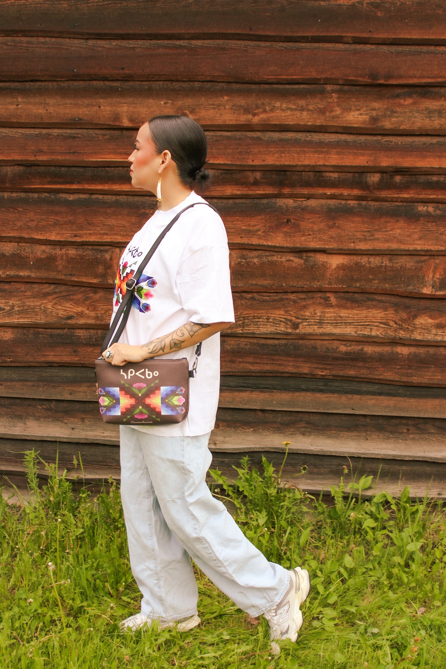 Vegan Leather Cross Body Bag.