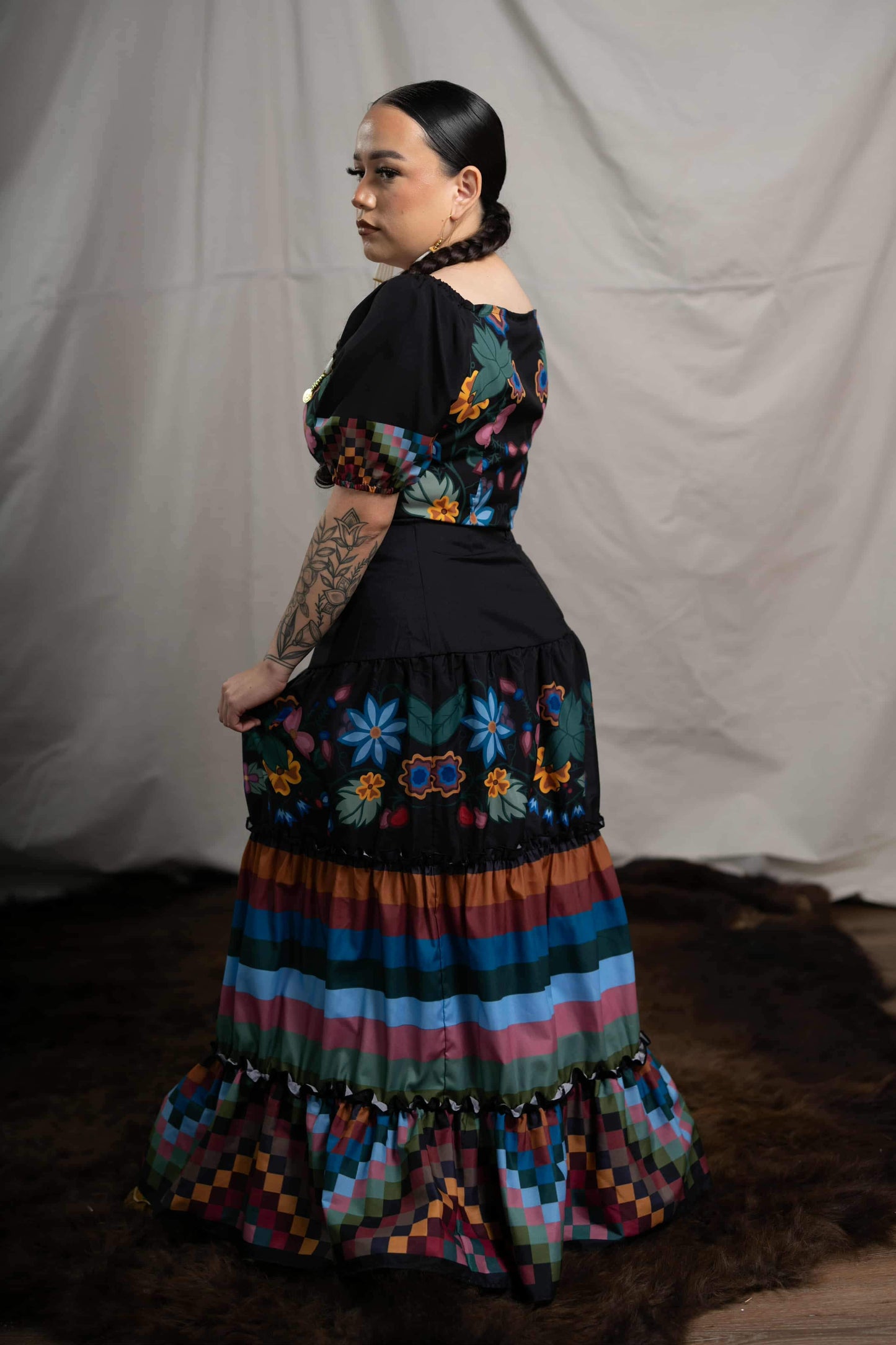 Black 3 tier skirt