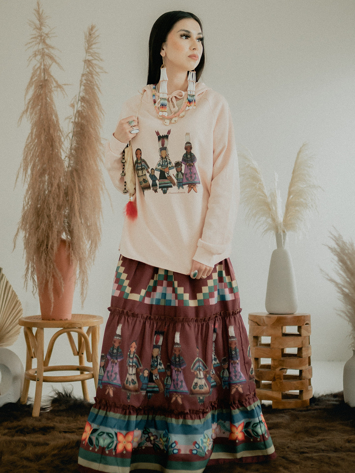 Red Earth Paint Skirt