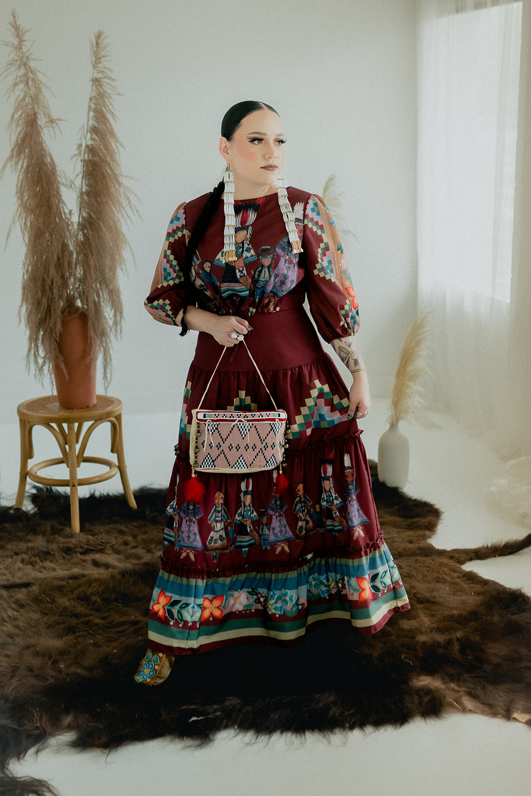 Red Earth Paint Skirt