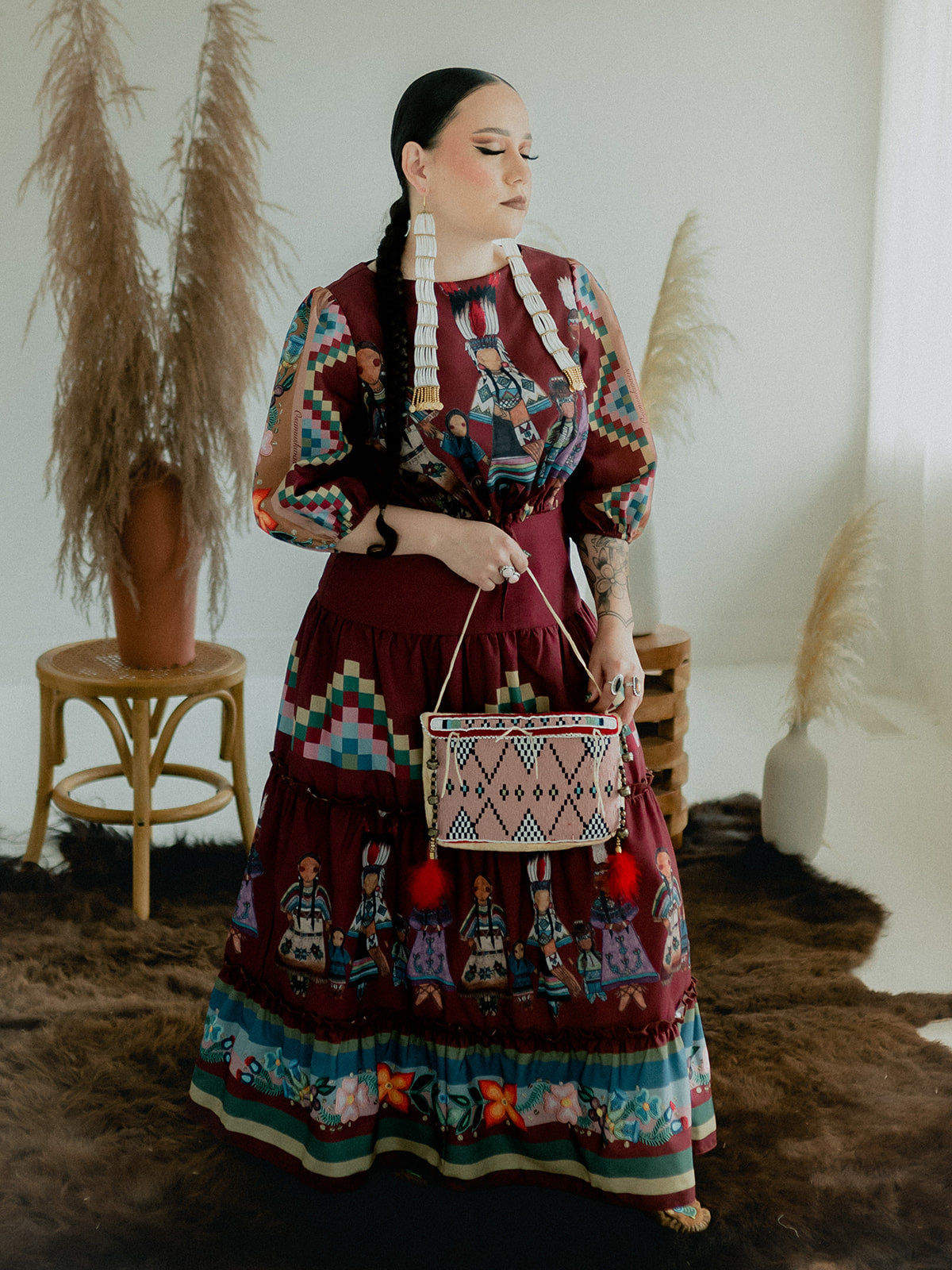 Red Earth Paint Skirt