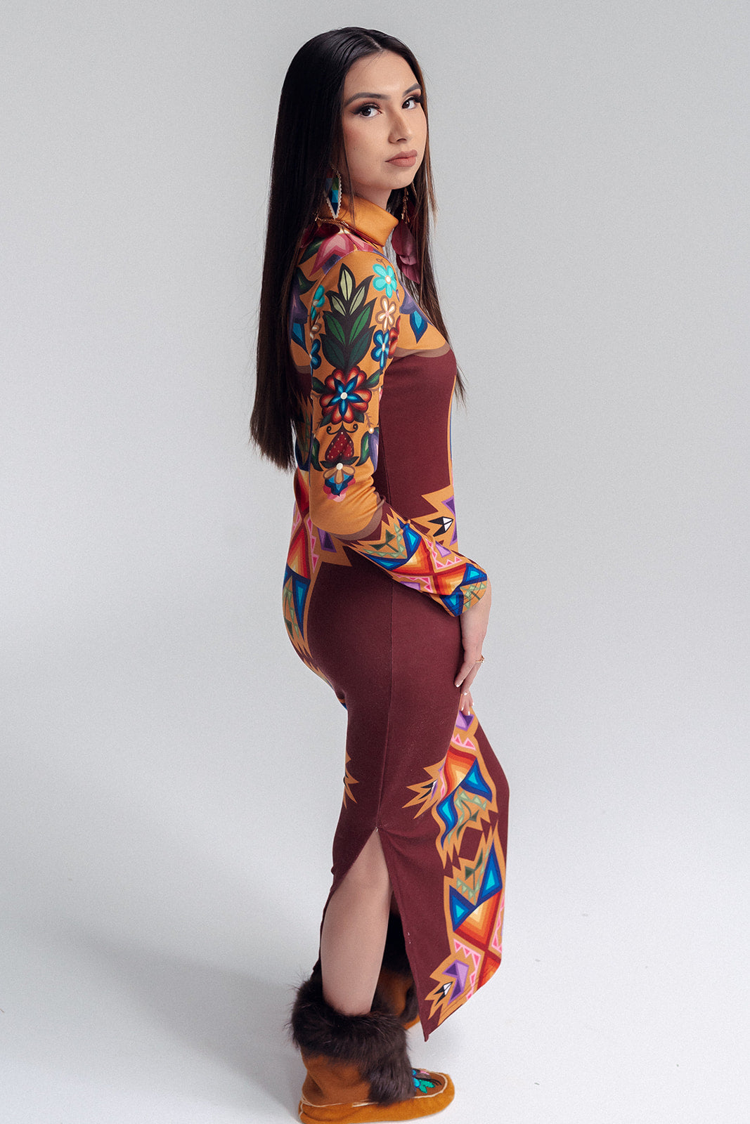 Turtle Neck Body Con Dress