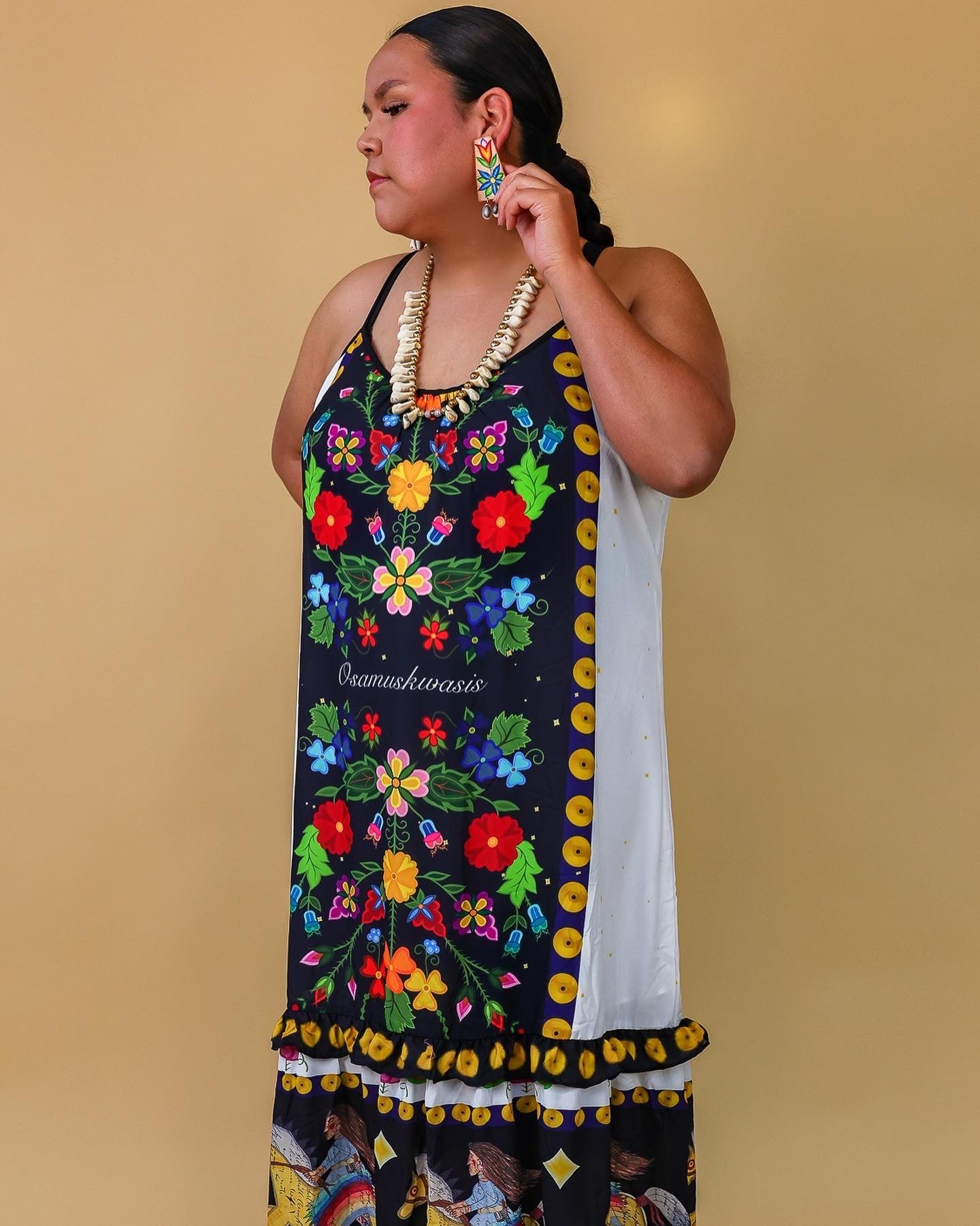 Nehiyaw Floral Maxi Dress