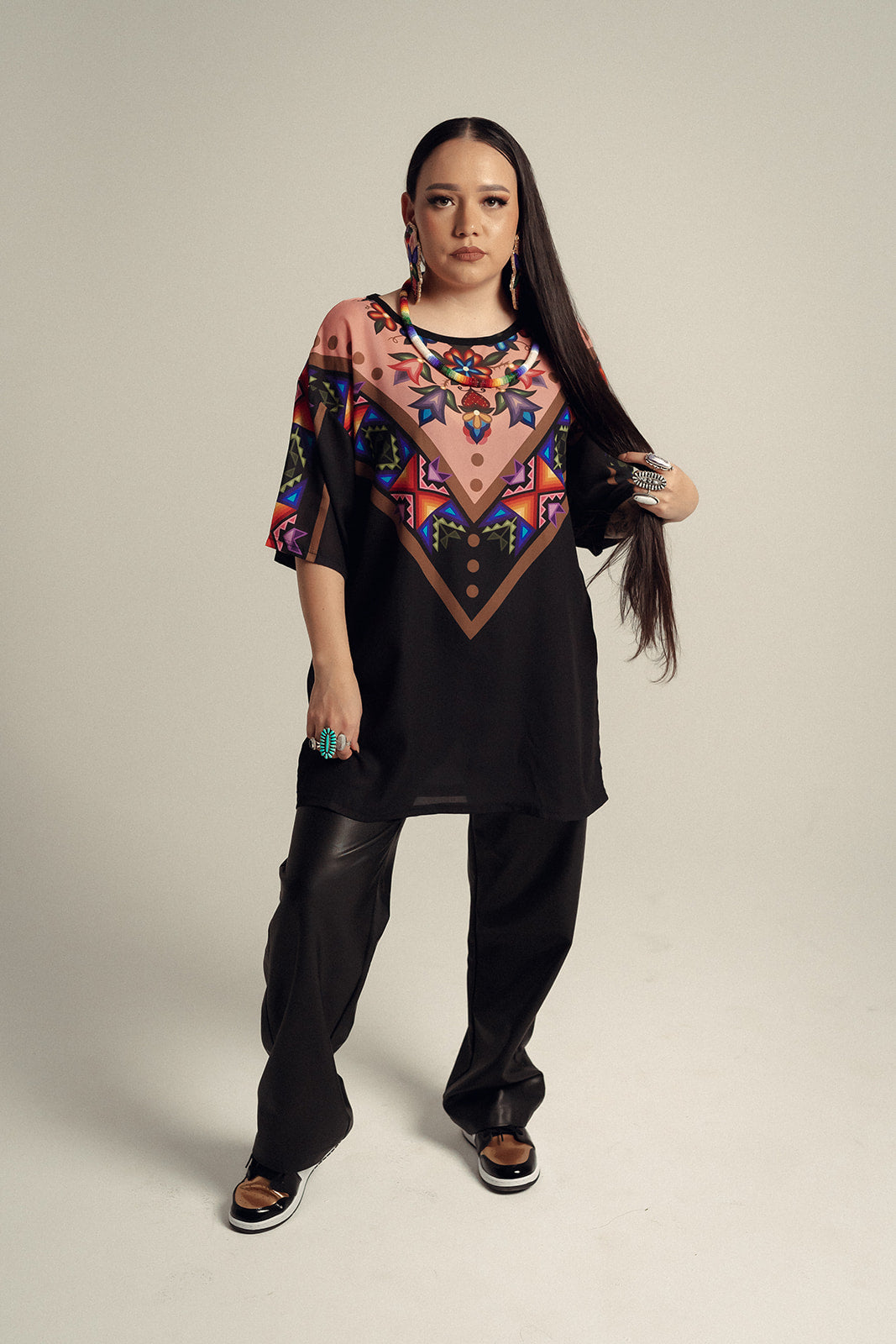 Oversized Chiffon Tee