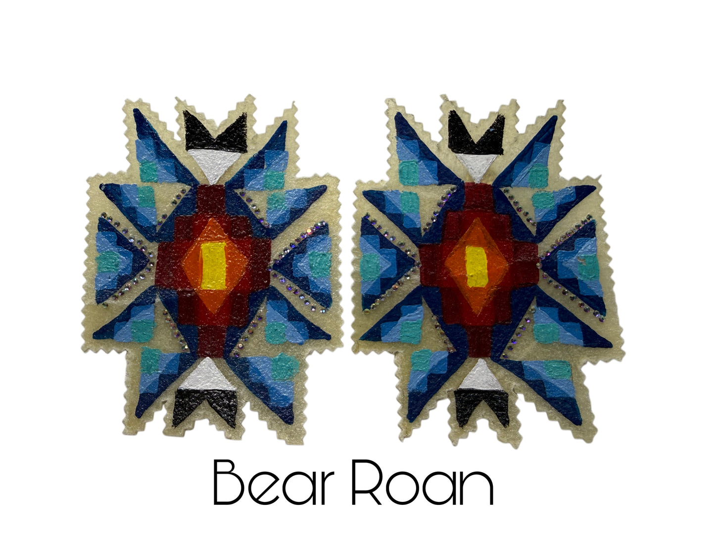 Painted Parfleche Earrings