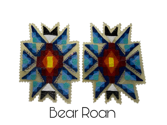 Painted Parfleche Earrings