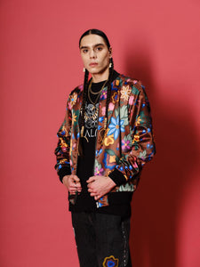 Floral bomber jacket (made to order)