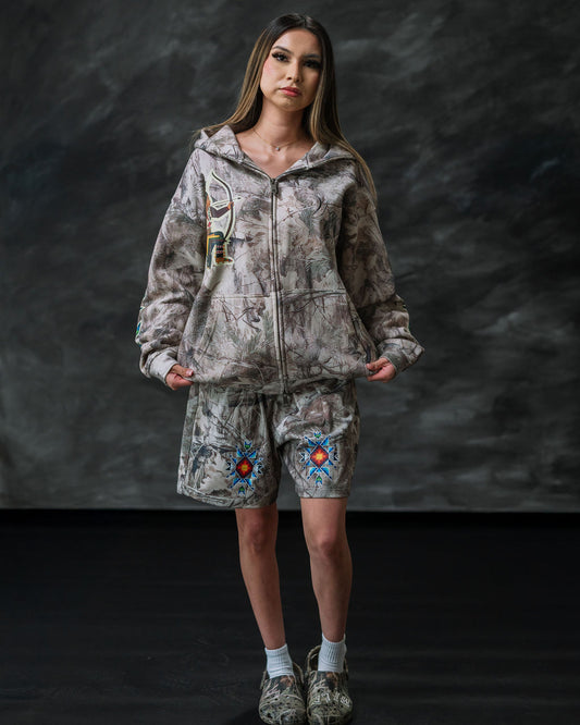 Zip Up Camo Hoodie (Pre Order)