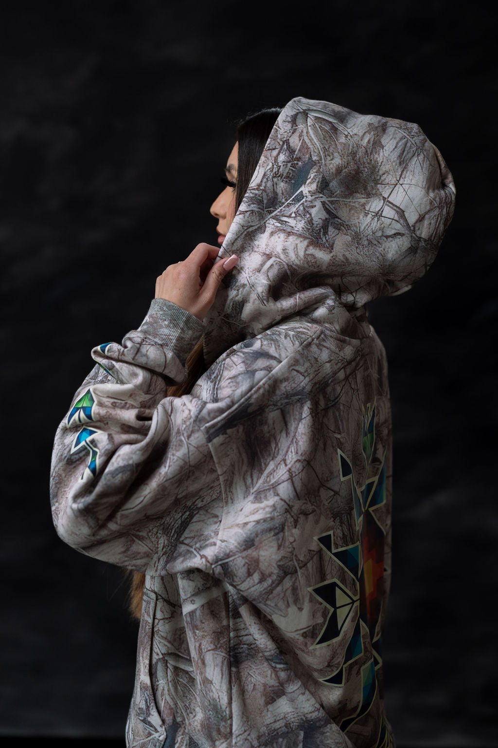 Zip Up Camo Hoodie