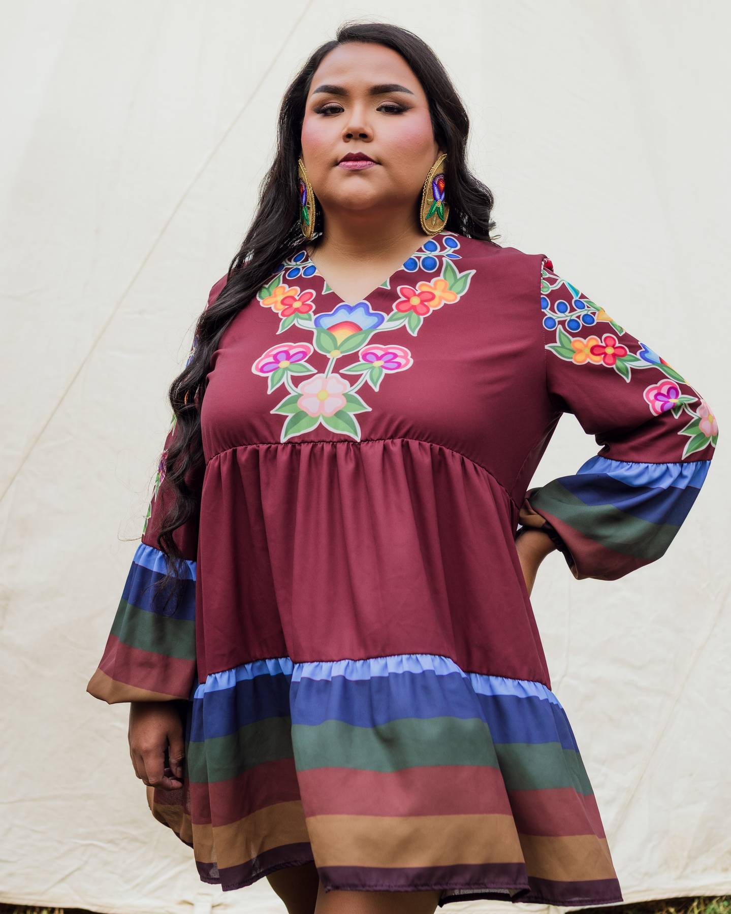 Maroon mini dress (pre-order)