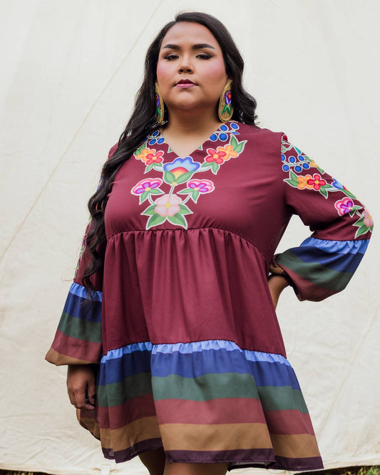 Maroon mini dress (pre-order)