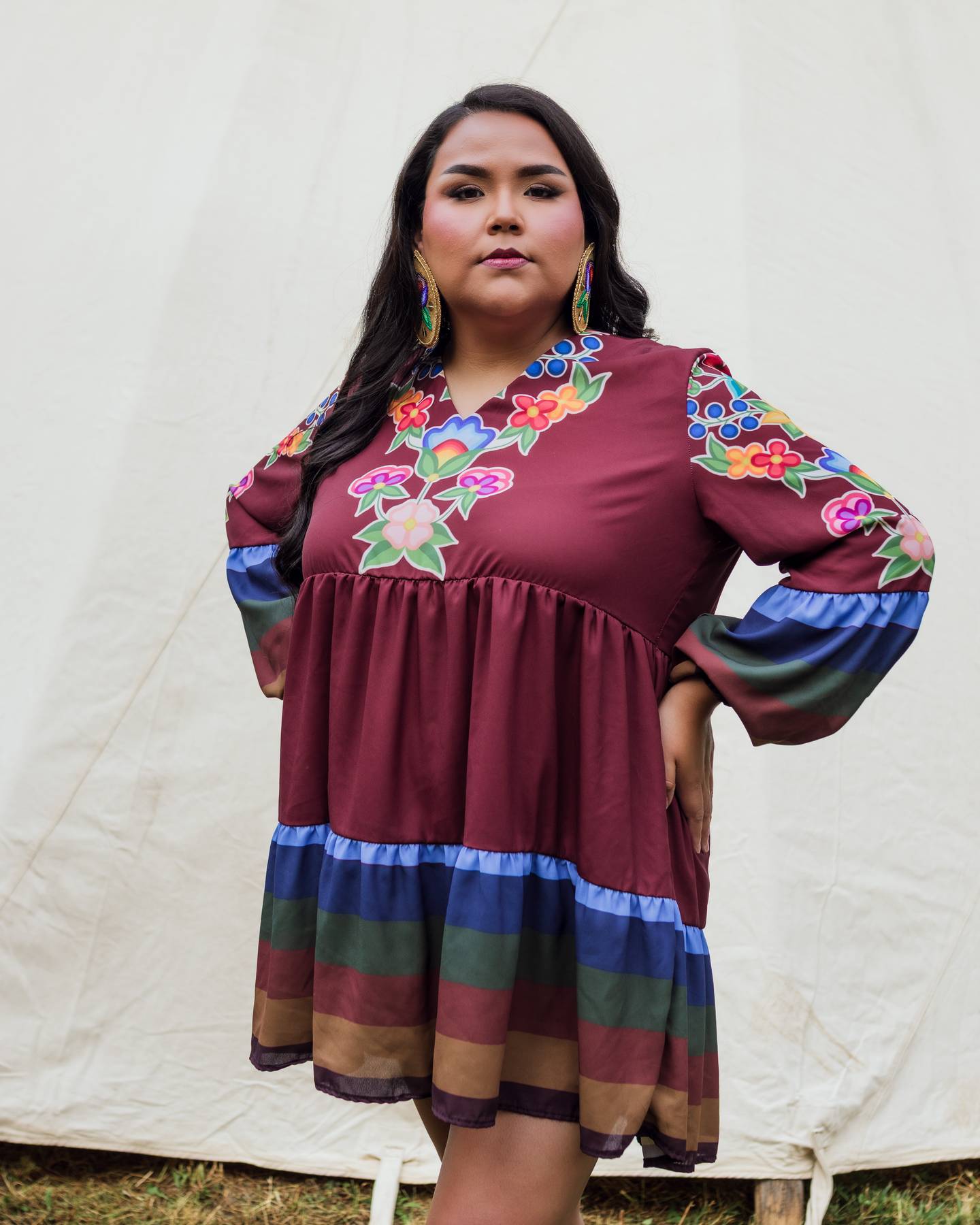 Maroon mini dress (pre-order)