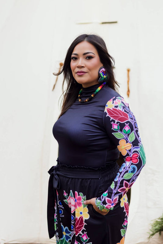 Black turtleneck top (pre-order)