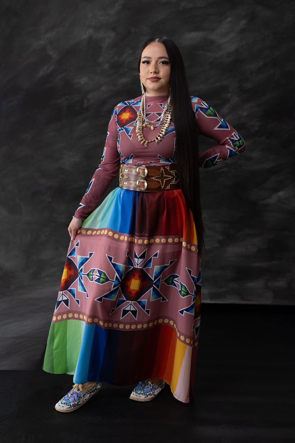 Okichitaw Maxi Luxury Skirt (Made To Order)