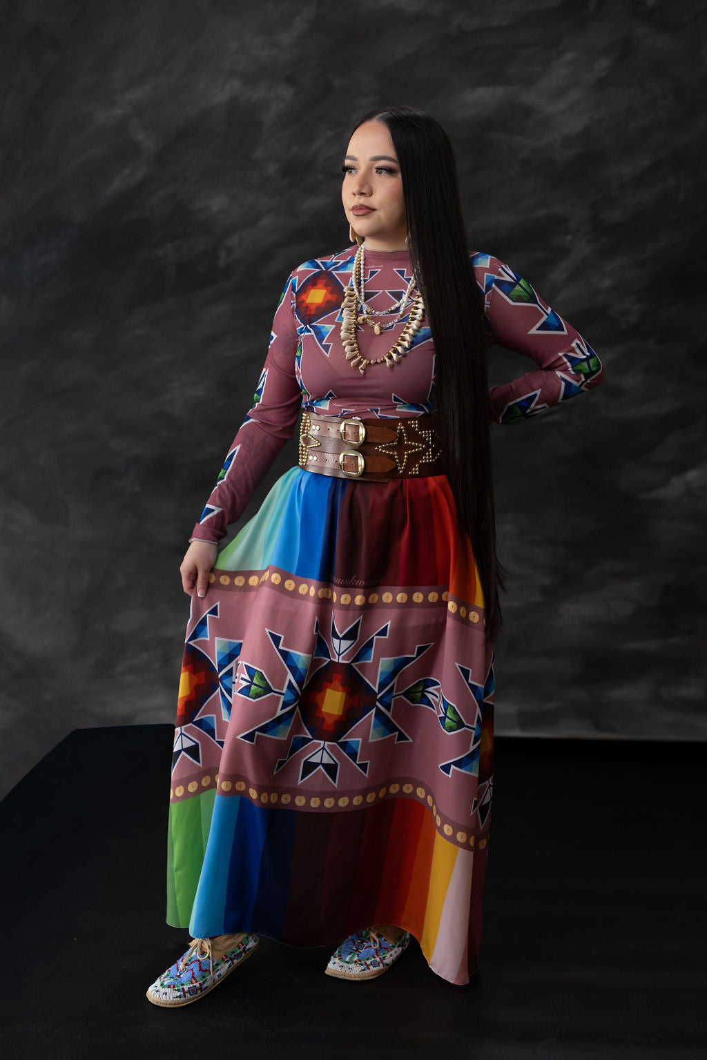 Okichitaw Maxi Luxury Skirt (Made To Order)