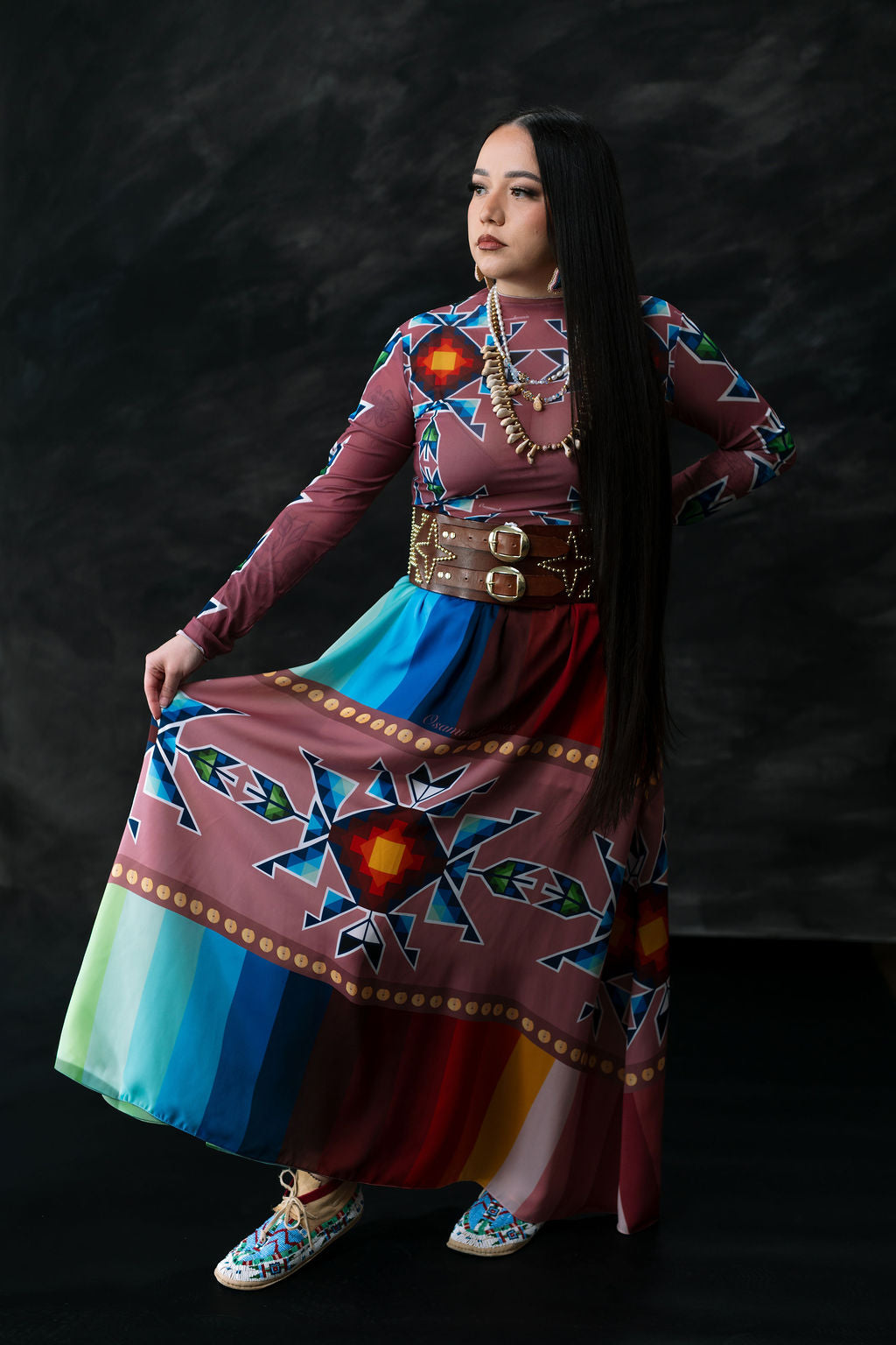 Okichitaw Maxi Luxury Skirt (Made To Order)