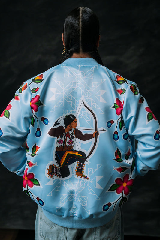 Okichitaw Floral Bomber Jacket Unisex (Made to order)
