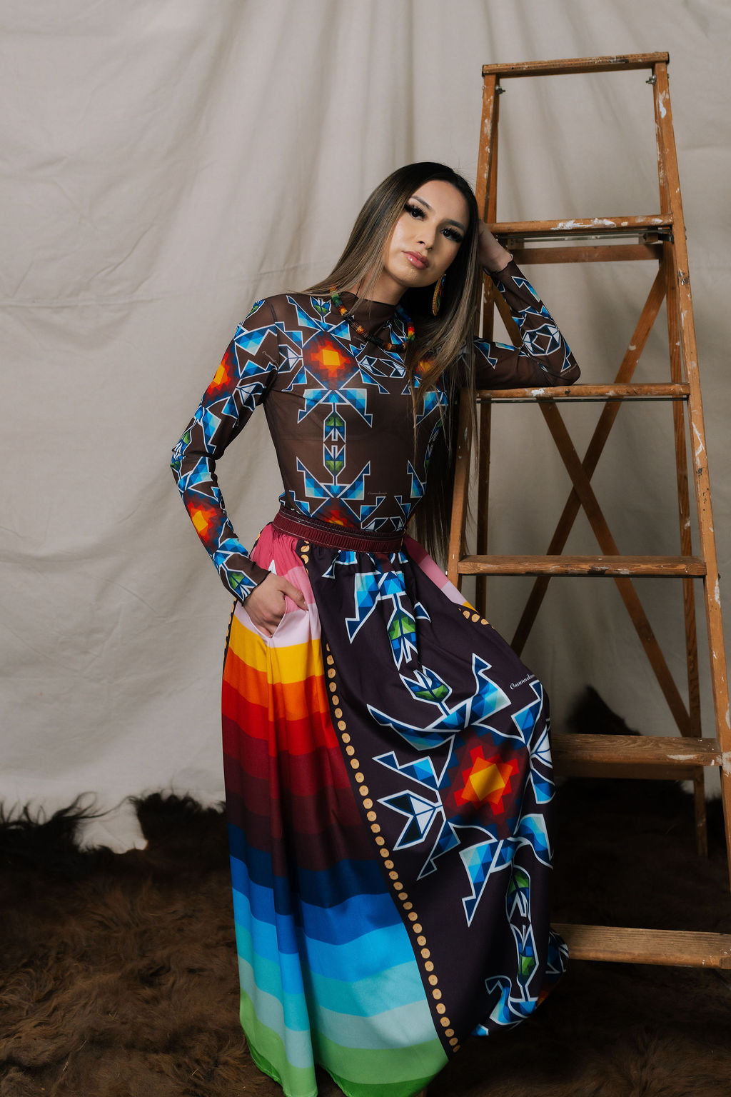 Okichitaw Maxi Skirt (Pre Order)