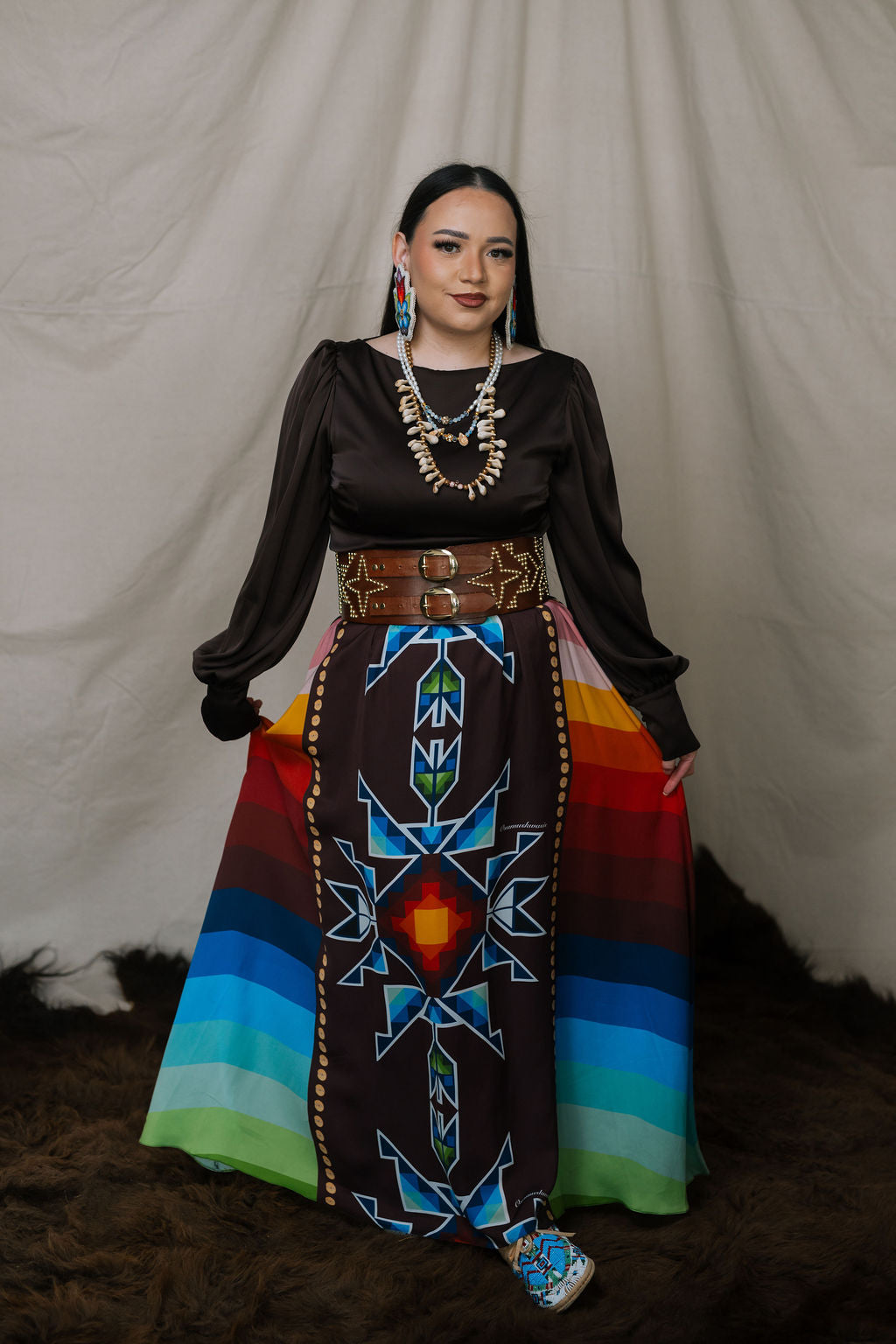 Okichitaw Maxi Luxury Skirt (Made To Order)