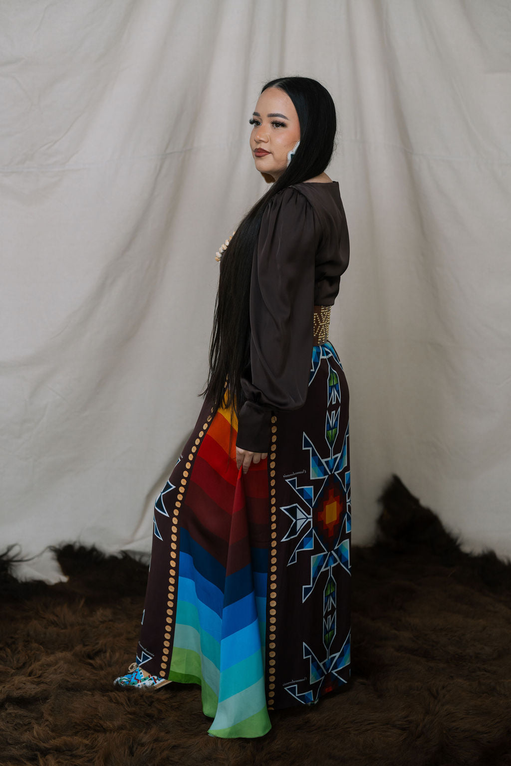 Okichitaw Maxi Luxury Skirt (Made To Order)