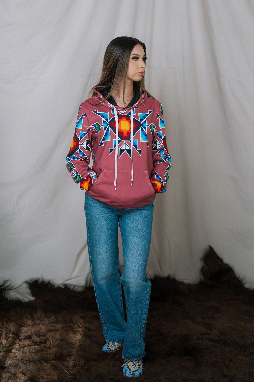 Okichitaw Hoodie 100% Cotton