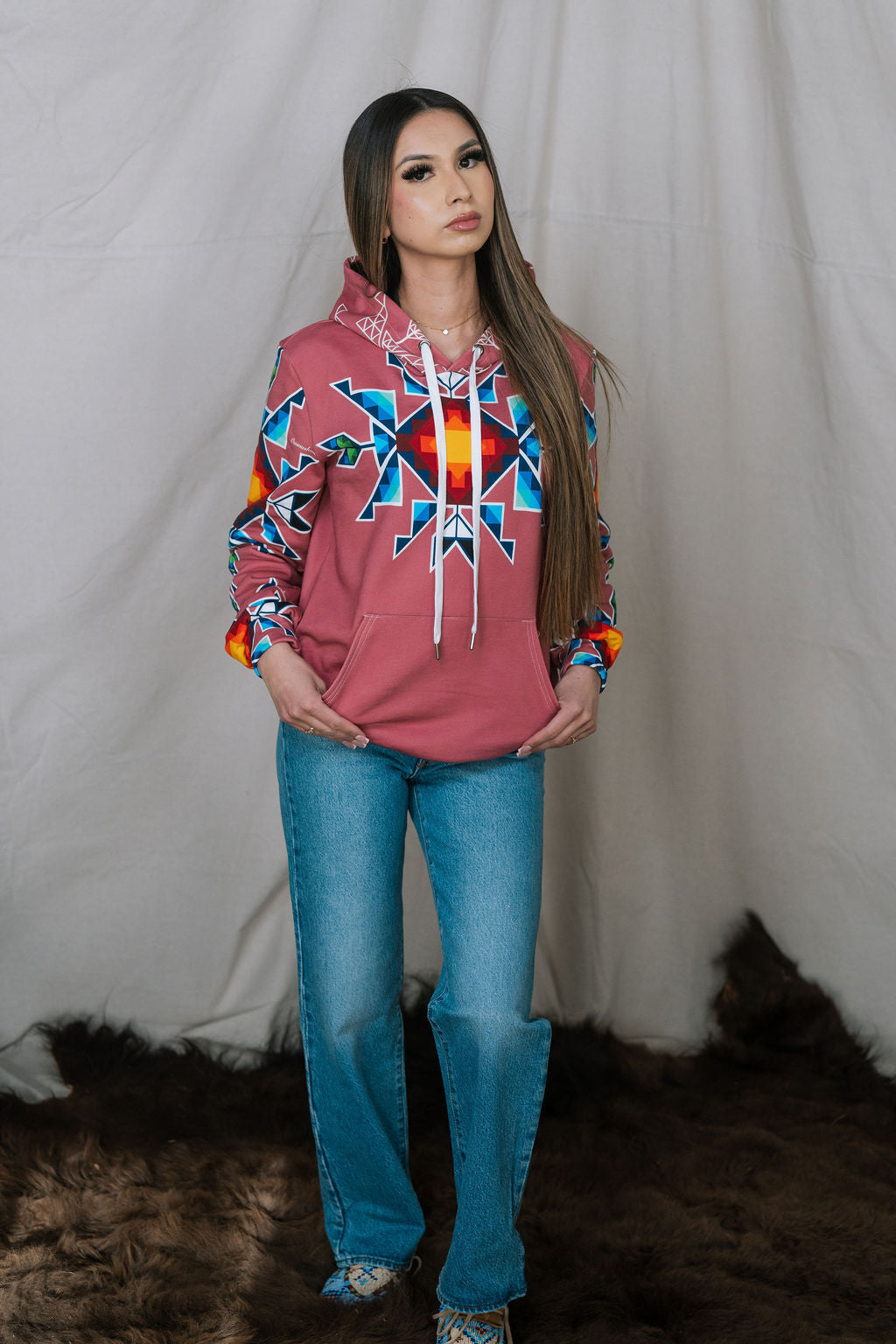 Okichitaw Hoodie 100% Cotton
