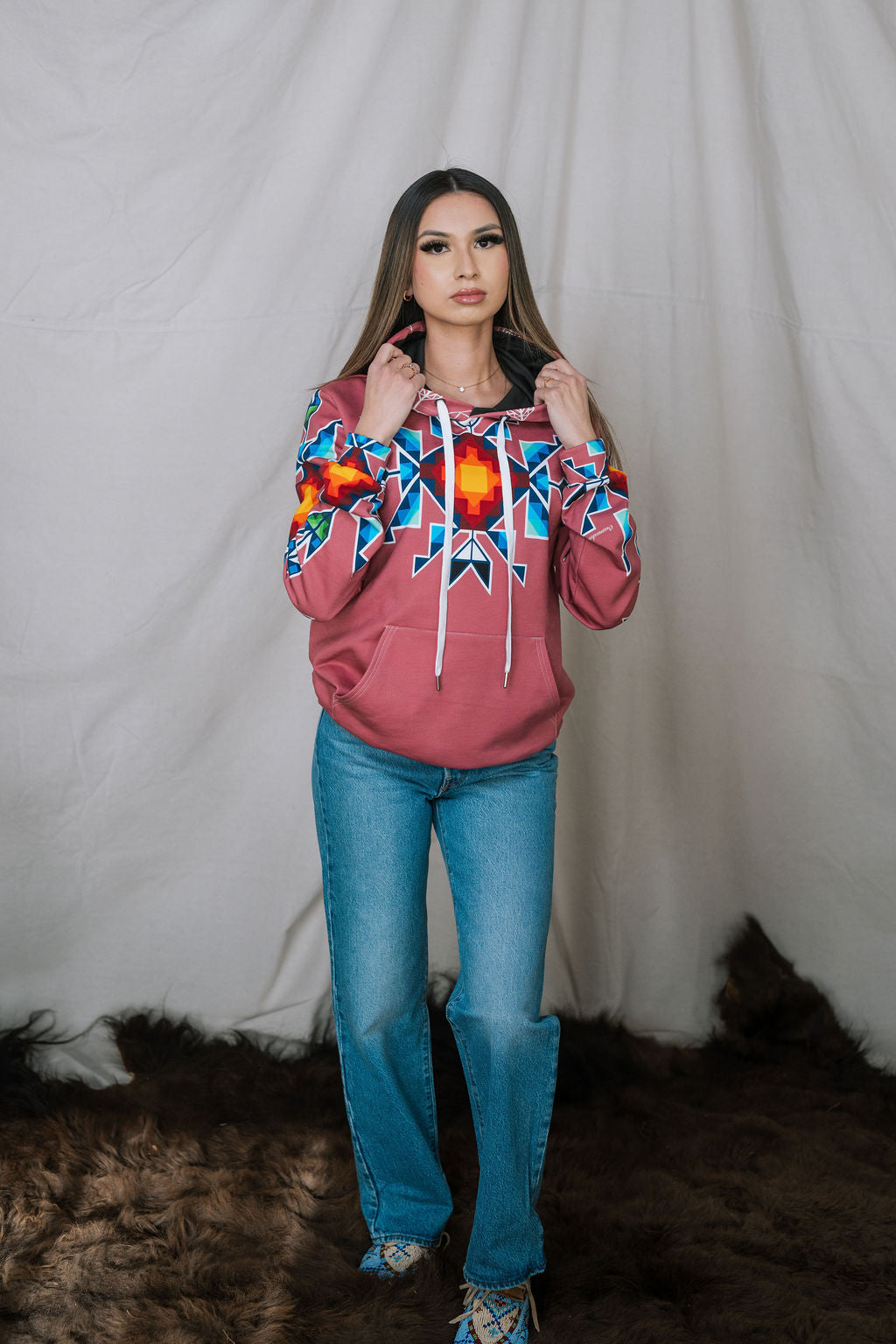 Okichitaw Hoodie 100% Cotton