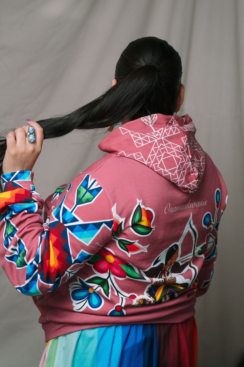 Okichitaw Hoodie 100% Cotton