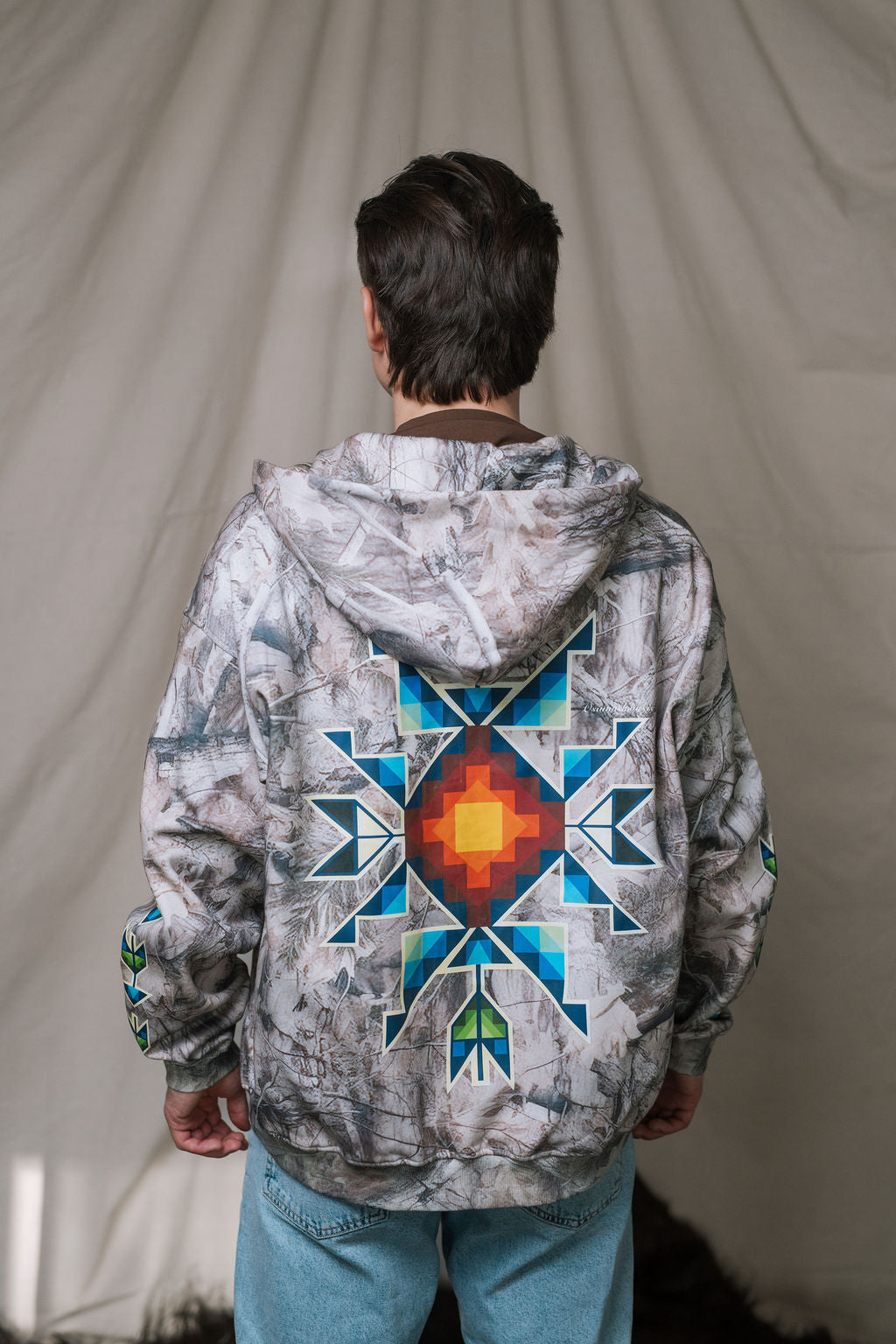 Zip Up Camo Hoodie