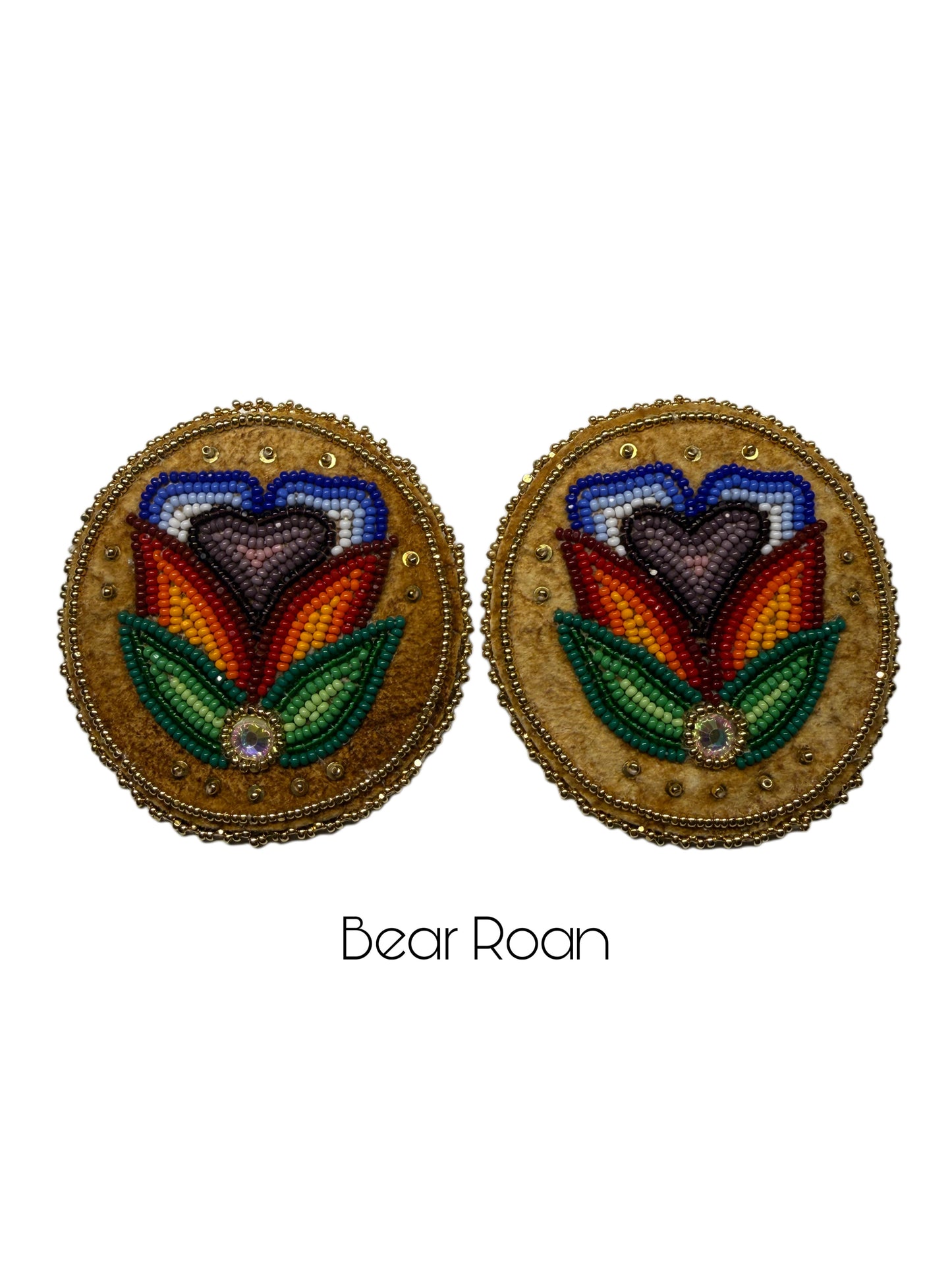 Beaded Hide Florals