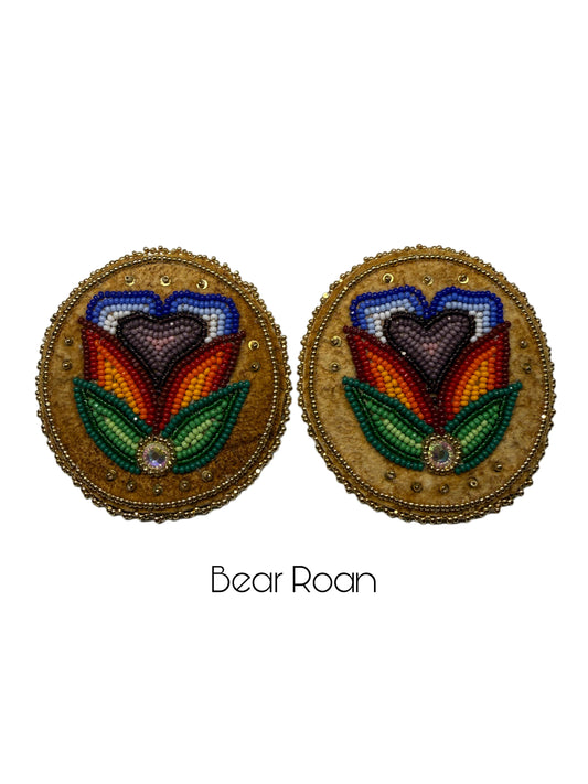 Beaded Hide Florals