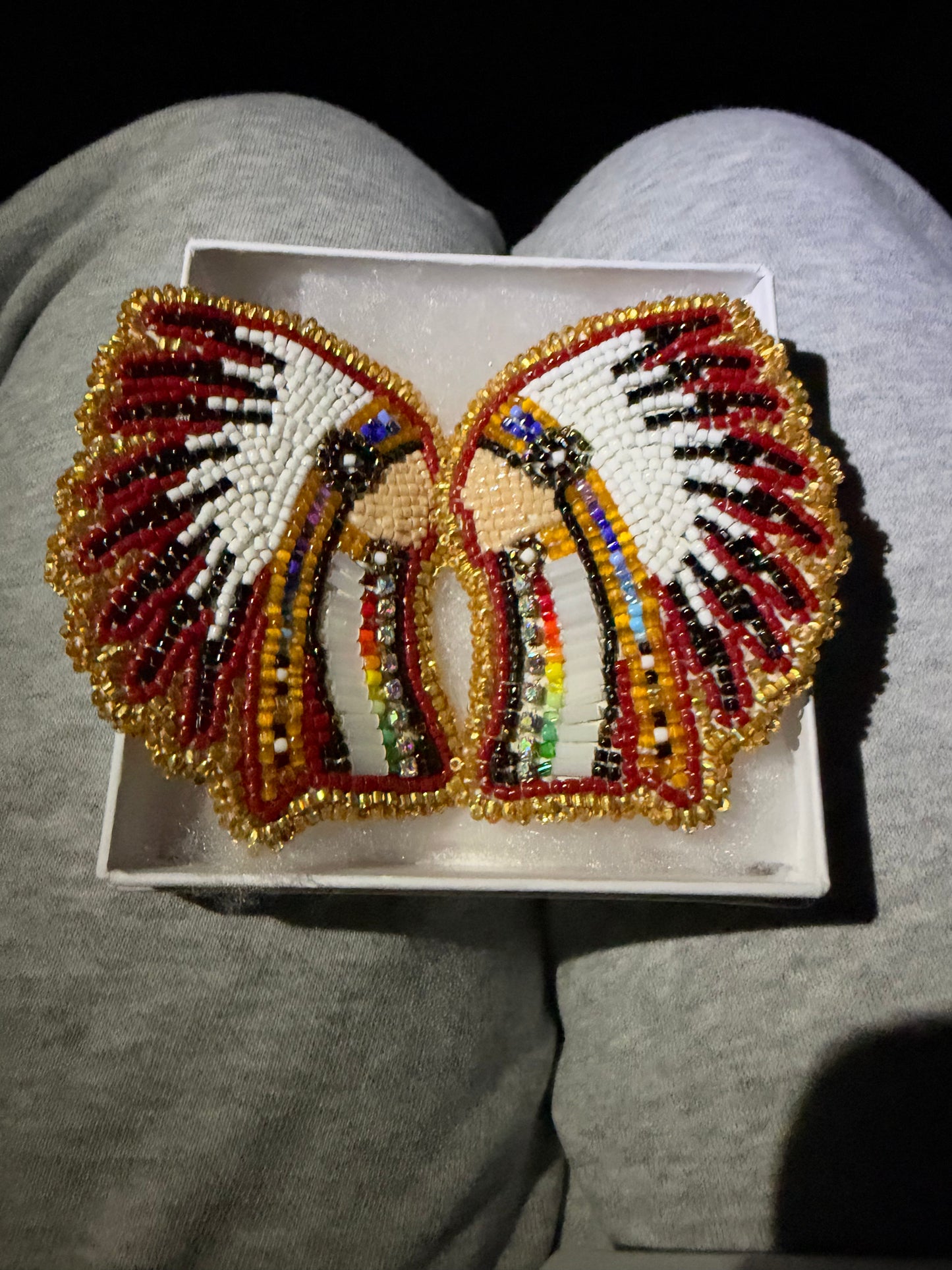 Beaded Chief Earrings