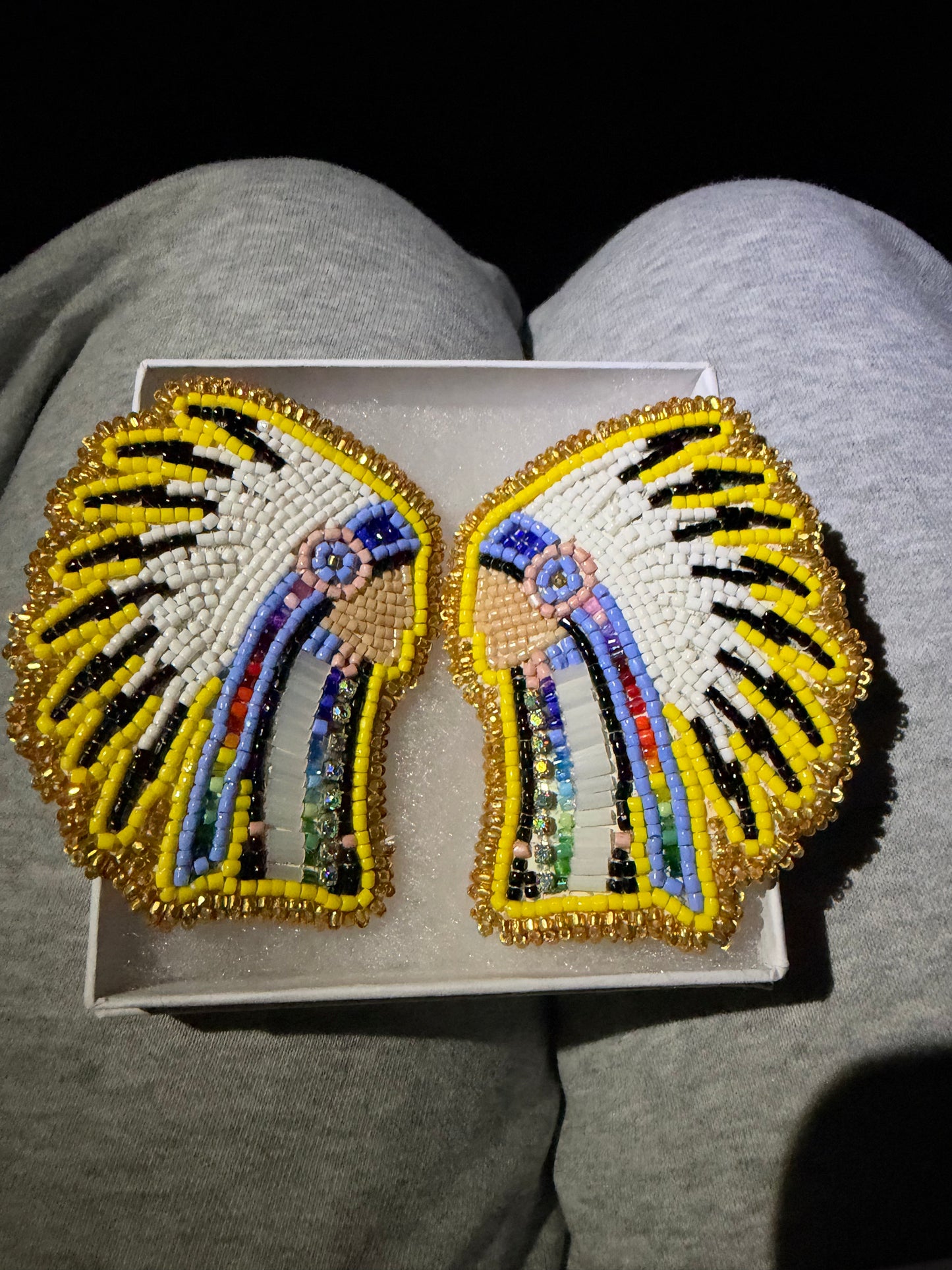 Beaded Chief Earrings