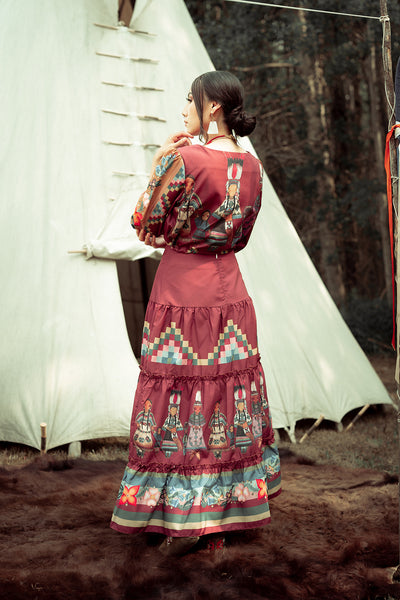 Red Earth Paint Skirt