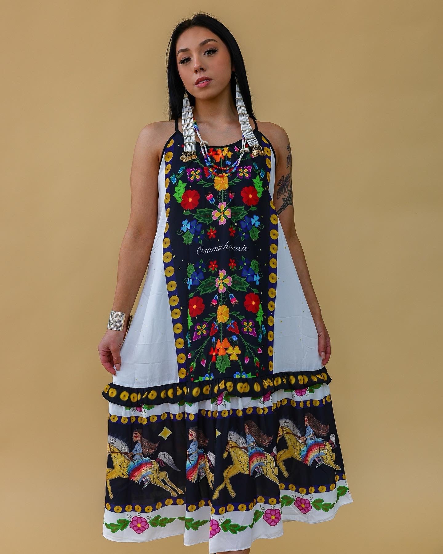Nehiyaw Floral Maxi Dress