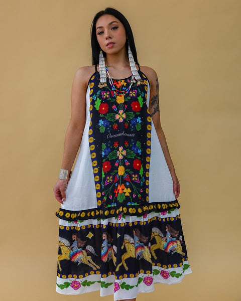 Nehiyaw Floral Maxi Dress